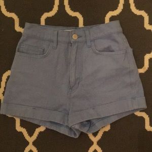 American apparel blue shorts
